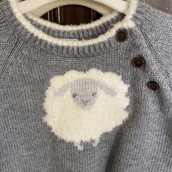Janie and Jack 0-3 month sheep sweater set - Picture 2 of 4